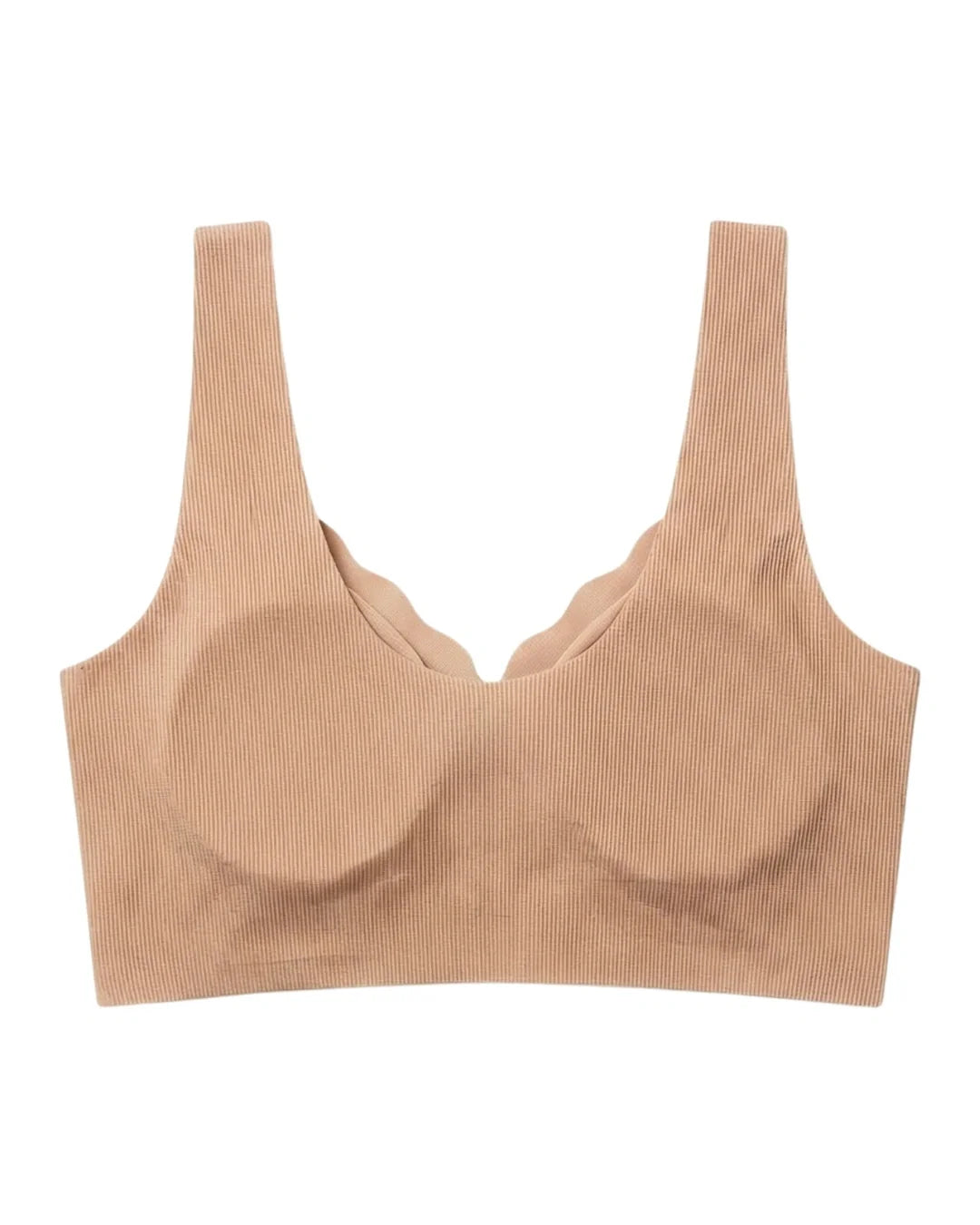 Seamless Front-Button Bra - Roselle Ribbed - Skin