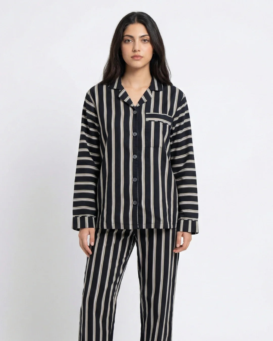 Linen Pajama Suit - Mistline