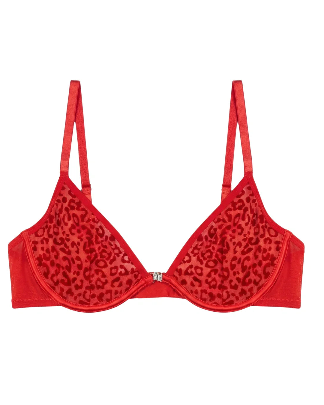 Non Padded Underwired Bra Set - Crimsona