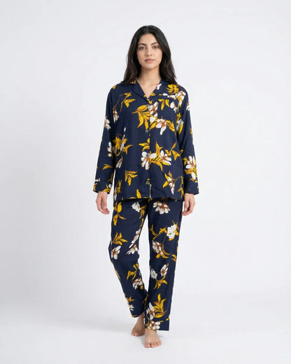 Linen Pajama Suit - Amberleaf