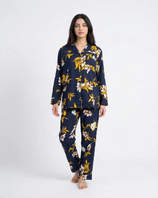 Linen Pajama Suit - Amberleaf