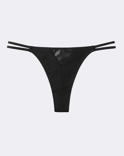 Padded Bra Set - Leather Fit - Black