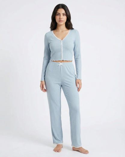 Cotton PJ Set - Mellow - Blue