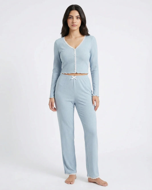 Cotton PJ Set - Mellow - Blue