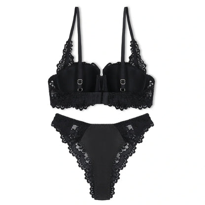 Skyler Embroidered Padded Bra and Panty Set