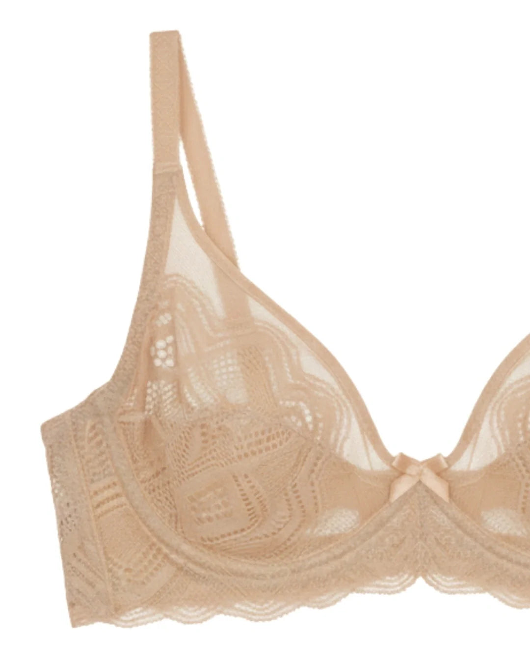 Non-Padded Lace Bra - June - Skin
