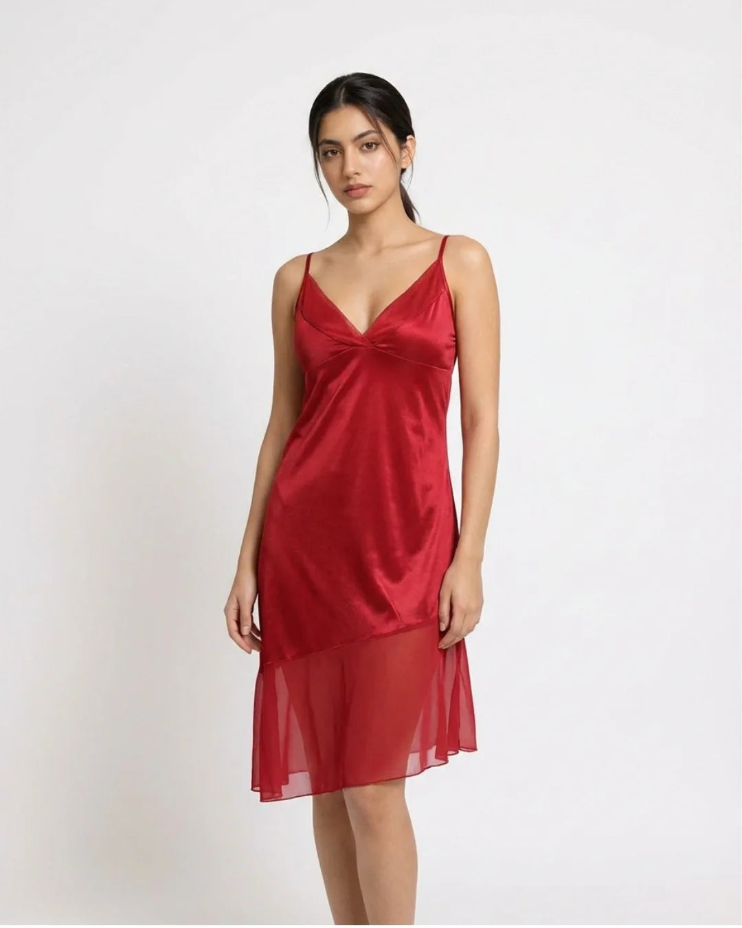 Gown Set - Rinny Silk - Red