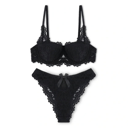 Skyler Embroidered Padded Bra and Panty Set