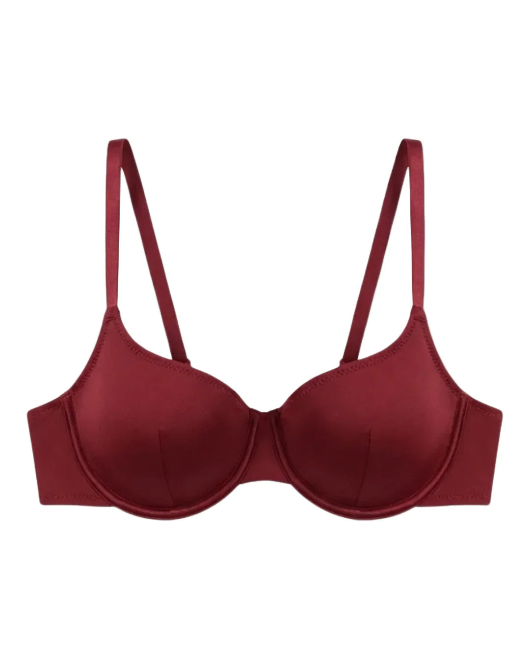 Non-Padded Bra Set -  Camille - Maroon