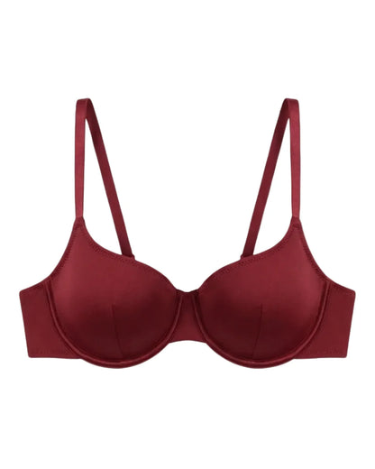 Non-Padded Bra Set -  Camille - Maroon