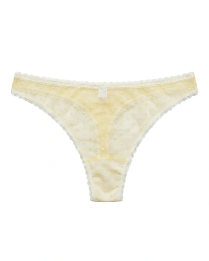Non Padded Underwired Bra Set - Dot Mesh