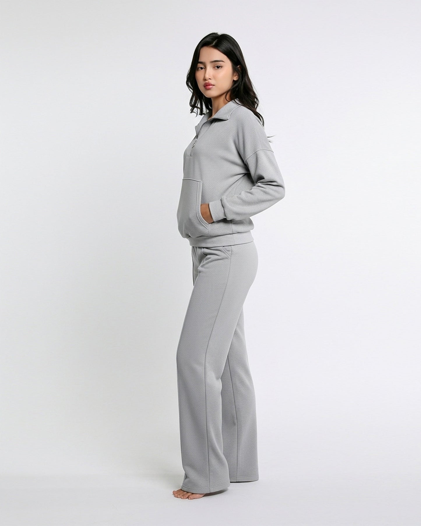 Fleece Tracksuit -Soft Flex - Grey