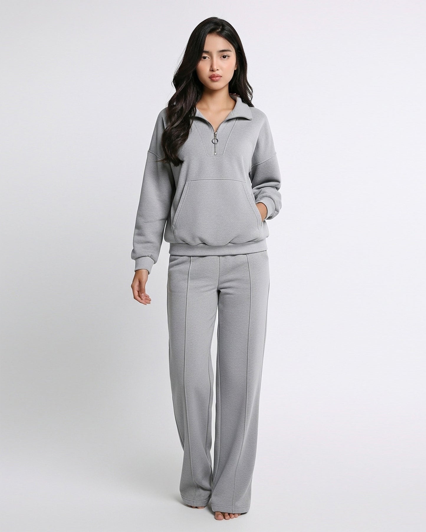 Fleece Tracksuit -Soft Flex - Grey