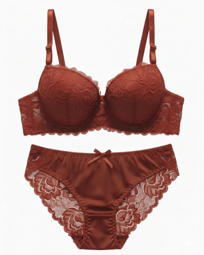 Padded Bra Set -  Embro - Rust