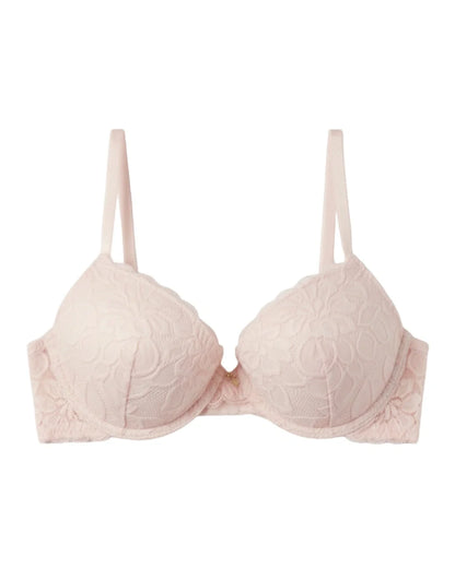 Padded Bra Set - Elviora - Baby Pink