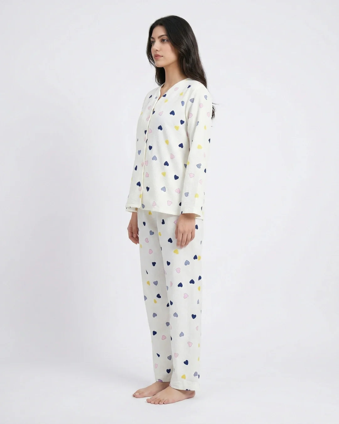 Summer Crinkled Pajama Suit - Love Dot