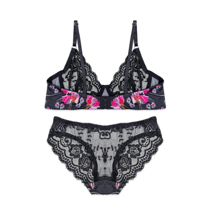 Rose Punch Non Padded Bra and Panty Set