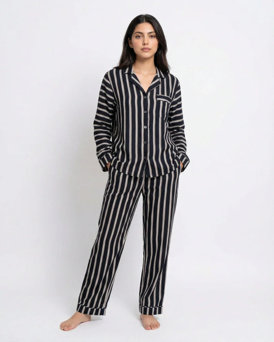Linen Pajama Suit - Mistline