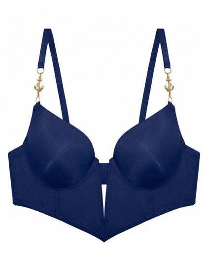 Padded Bra Set - Classic Shape - Blue