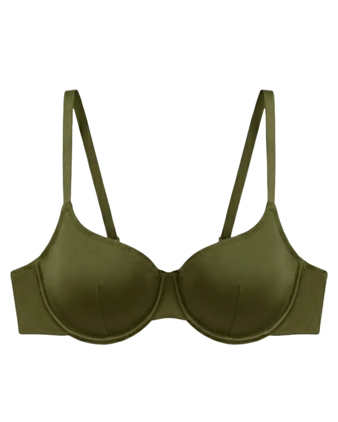 Non-Padded Bra Set -  Camille - Olive