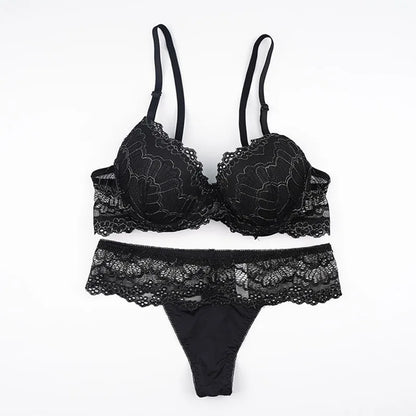 Jessie lacy Floral Padded Bra and Panty Set